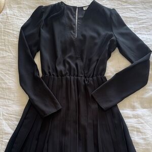 Leith Elegant Black Long Sleeve Dress